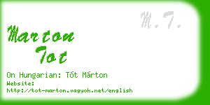 marton tot business card